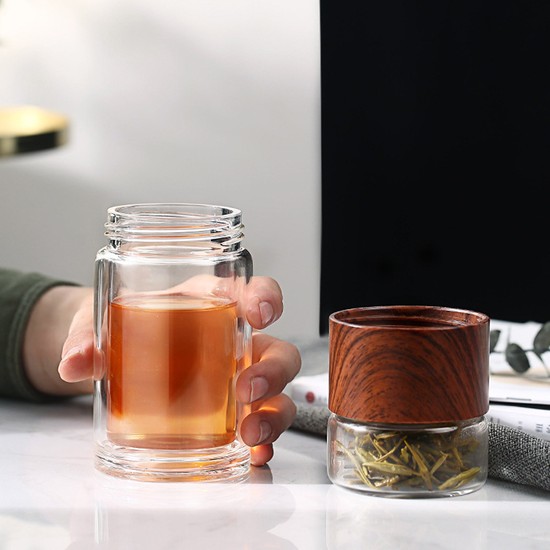 China Çay Makinesi Çay Su Ayırma Camı Çift Katmanlı Çay Fiyatı 0721