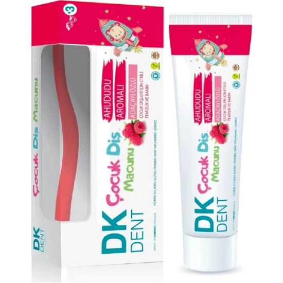 Dermokil Dk Dent Ahududu Aromalı Çocuk Diş Macunu + Diş Fırça Li
