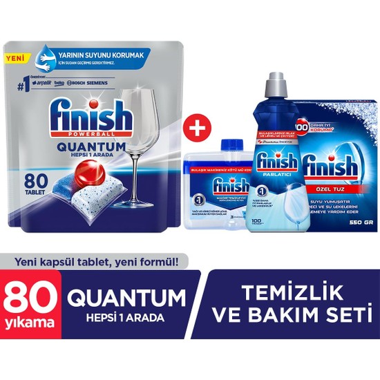 Finish Quantum 80 Kapsül Tablet Bulaşık Makinesi Deterjanı + Fiyatı