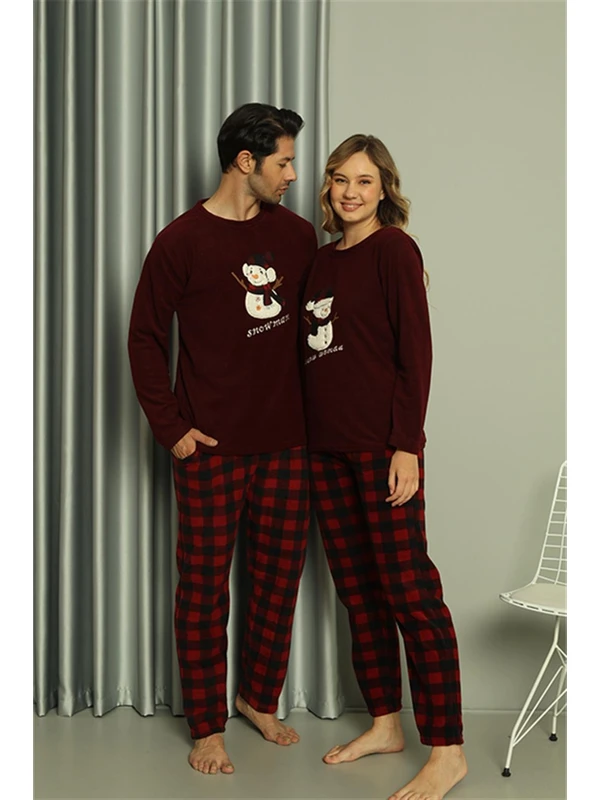 Akbeniz Welsoft Erkek Polar Sevgili Kombini Pijama Takımı 50121 Tek Takım Fiyatıdır