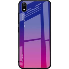 4U Sky Xiaomi Redmi 7A-BLUE Gül Için Gradyan Renk Cam+Tpu Hibrit Kılıf (Yurt Dışından)