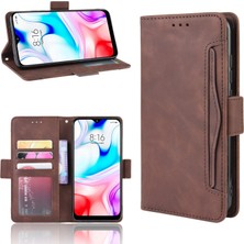 4U Sky Cüzdan Stand Deri Koruyucu Telefon Kılıfı Xiaomi Redmi 8-Brown Için Çoklu Kart Yuvası (Yurt Dışından)