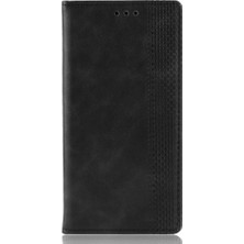 4U Sky Xiaomi Redmi 8A-BLACK Için Retro Style Pu Deri Stand Cüzdan Telefon Kılıfı (Yurt Dışından)