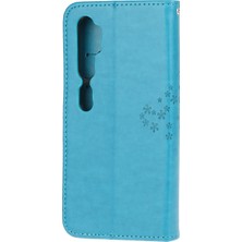 4U Sky Tasarım Tasarım Ağacı Baykuş Deri Kapağı Bilek Kayışı ile Xiaomi Mi Cc9 Pro/not 10/not 10 Pro-Blue (Yurt Dışından)