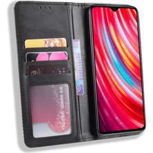 4U Sky Xiaomi Redmi Için Retro Otomatik Emici Deri Kasa Note 8 Pro-Black (Yurt Dışından)