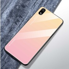 4U Sky Gradyan Renk Cam+Tpu Hibrit Kılıf Xiaomi Redmi 7A-GOLD Pembesi (Yurt Dışından)