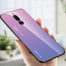 4U Sky Xiaomi Redmi 8-Pink Mor Için Gradyan Renk Temsilli Cam+Pc+Tpu Combo Kabuğu (Yurt Dışından)