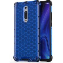 4U Sky Petek Deseni Tpu+Pc Hibrit Şok Geçirmez Telefon Xiaomi Redmi K20/REDMI K20 Pro/mi 9t/mi 9t Pro-Blue (Yurt Dışından)