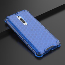 4U Sky Petek Deseni Tpu+Pc Hibrit Şok Geçirmez Telefon Xiaomi Redmi K20/REDMI K20 Pro/mi 9t/mi 9t Pro-Blue (Yurt Dışından)