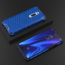 4U Sky Petek Deseni Tpu+Pc Hibrit Şok Geçirmez Telefon Xiaomi Redmi K20/REDMI K20 Pro/mi 9t/mi 9t Pro-Blue (Yurt Dışından)