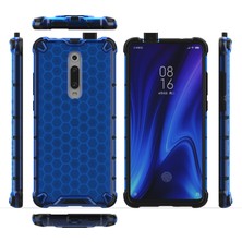 4U Sky Petek Deseni Tpu+Pc Hibrit Şok Geçirmez Telefon Xiaomi Redmi K20/REDMI K20 Pro/mi 9t/mi 9t Pro-Blue (Yurt Dışından)