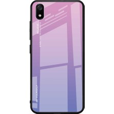 4U Sky Xiaomi Redmi 7A-PINK Mor Için Gradyan Renk Cam+Tpu Hibrit Kılıf (Yurt Dışından)