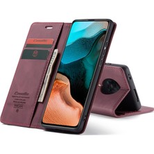 4U Sky Xiaomi Redmi K30 Pro/poco F2 Pro-Dark Kırmızı Için Otomatik Emilmiş Deri Kılıf (Yurt Dışından)