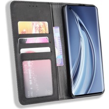 4U Sky Xiaomi Mi 10 5g/mi 10 Pro 5g-Black Için Otomatik Emilmiş Retro Deri Cüzdan Kılıfı (Yurt Dışından)