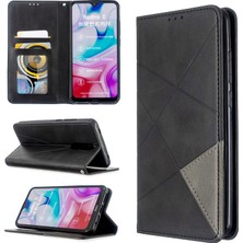 4U Sky Geometrik Desen Standı Deri Kart Tutucu Xiaomi Redmi 8-Black Için (Yurt Dışından)