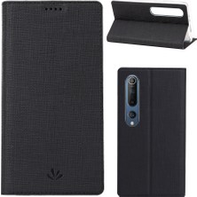 4U Sky Dmx Çapraz Doku Stand Deri Kartı Tutucu Xiaomi Mi 10/mi 10 Pro-Black (Yurt Dışından)