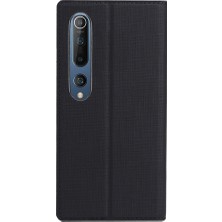 4U Sky Dmx Çapraz Doku Stand Deri Kartı Tutucu Xiaomi Mi 10/mi 10 Pro-Black (Yurt Dışından)