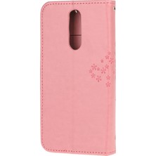 4U Sky Tasarım Tasarım Ağacı Baykuş Cüzdan Deri Kapak Xiaomi Redmi 8-Pembe (Yurt Dışından)