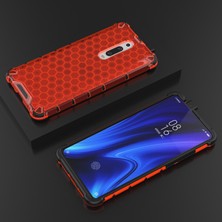 4U Sky Petek Deseni Tpu+Pc Hibrit Şok Geçirmez Telefon Xiaomi Redmi K20/REDMI K20 Pro/mi 9t/mi 9t Pro-Kırmızı (Yurt Dışından)