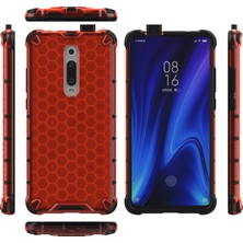 4U Sky Petek Deseni Tpu+Pc Hibrit Şok Geçirmez Telefon Xiaomi Redmi K20/REDMI K20 Pro/mi 9t/mi 9t Pro-Kırmızı (Yurt Dışından)