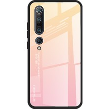 4U Sky Xiaomi Mi 10/mi 10 Pro-Yüz Pembesi Için Gradyan Renk Temsilli Cam+Pc+Tpu Telefon Kılıfı (Yurt Dışından)