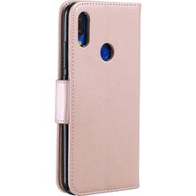 4U Sky Xiaomi Redmi Için Not 7s /not 7 /note 7 Pro (Hindistan) Pu Deri Dergisi Kelebekler Telefon Vaka-Pembe (Yurt Dışından)