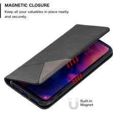 4U Sky Xiaomi Redmi Için Geometrik Desen Deri Kart Tutucu Kılıf Not 7/note 7 Pro (Hindistan)/not 7s-Black (Yurt Dışından)