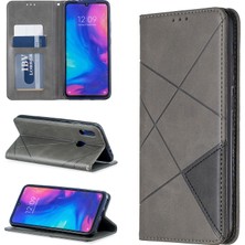 4U Sky Xiaomi Redmi Için Geometrik Desen Deri Kart Tutucu Kılıf Not 7/note 7 Pro (Hindistan)/not 7s-Gre (Yurt Dışından)