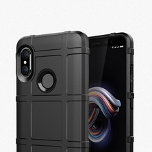 4U Sky Anti-Shock Square Izgara Dokusu Yumuşak Tpu Cep Telefonu Xiaomi Için Redmi Not 5 Pro (Çift Kamera)/redmi Note 5 (Çin) -Black (Yurt Dışından)