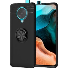 4U Sky Metal Ring Kickstand Tpu Kılıfı Xiaomi Redmi K30 Pro/poco F2 Pro Yerleşik Manyetik Metal Sac-Black (Yurt Dışından)