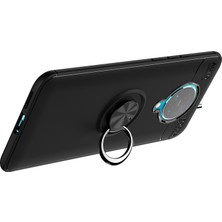 4U Sky Metal Ring Kickstand Tpu Kılıfı Xiaomi Redmi K30 Pro/poco F2 Pro Yerleşik Manyetik Metal Sac-Black (Yurt Dışından)