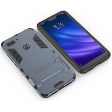 4U Sky Serin Koruma Kickstand Pc Tpu Cep Telefon Kapağı Xiaomi Mi 8 Lite/xiaomi Mi 8 Gençlik (Mı 8x) -Dark Mavi (Yurt Dışından)