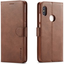 4U Sky Deri Cüzdan Standı Xiaomi Redmi Note 5 Pro (Çift Kamera)/redmi Note 5 (Çin) -Coffee Için Mobil Koruma Çantası (Yurt Dışından)