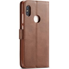 4U Sky Deri Cüzdan Standı Xiaomi Redmi Note 5 Pro (Çift Kamera)/redmi Note 5 (Çin) -Coffee Için Mobil Koruma Çantası (Yurt Dışından)