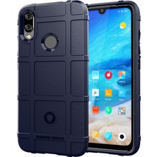 4U Sky Xiaomi Redmi Için Sağlam Kalkan Square Grid Doku Tpu Kılıfı Not 7s /not 7 /not 7 Pro (Hindistan) -Dark Blue (Yurt Dışından)