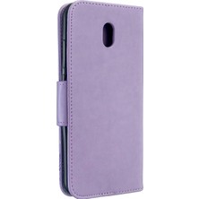 4U Sky Xiaomi Redmi 8A-SPURPLE Için Kelebek Deri Cüzdan Stand Kılıfı (Yurt Dışından)