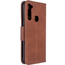 4U Sky Xiaomi Redmi Için Pu Deri Cüzdan Stand Kılıf Kapağı Not 8t-Dark Brown (Yurt Dışından)