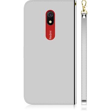 4U Sky Ayna Benzeri Yüzey Cüzdanı Xiaomi Redmi 8A-SILVER Için Deri Deri Kapağı (Yurt Dışından)