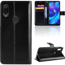 4U Sky Xiaomi Redmi Için Çılgın At Deri Cüzdan Kılıfı Not 7s /not 7 /not 7 Pro (Hindistan) -Black (Yurt Dışından)