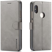 4U Sky Cüzdan Standı Deri Flip Mobil Çantası Xiaomi Redmi Note 5 Pro (Çift Kamera)/redmi Note 5 (Çin) -Grey (Yurt Dışından)