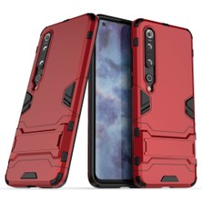 4U Sky Xiaomi Mi 10 Pro-Red Için Kickstand ile Cool Guard Hibrid Pc+Tpu Mobil Kılıf (Yurt Dışından)