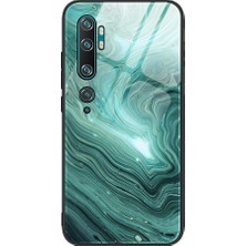 4U Sky Mermer Doku Temperli Cam Arka+Tpu Tpu Combo Kabuğu Xiaomi Mi Not 10-DL02 (Yurt Dışından)