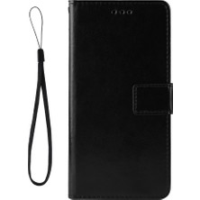 4U Sky Çılgın At Doku Cüzdan Deri Flip Case, El Kayışı ile Flow Pone Xiaomi Mi Cc9/ Mi Cc9 Meitu Edition/ Mi 9 Lite-Black (Yurt Dışından)