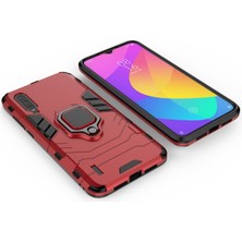 4U Sky Serin Koruma Halka Tutucu Kickstand Plastik Tpu Combo Kılıfı Xiaomi Mi 9 Lite/ Mi Cc9/ Mi Cc9 Meitu Sürüm-Kırmızısı (Yurt Dışından)