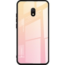 4U Sky Xiaomi Redmi 8A-ALTIN Pembesi Için Gradyan Renk Temsilli Cam+Pc+Tpu Combo Kılıf (Yurt Dışından)