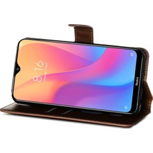 4U Sky Cüzdan Stand Flip Deri Telefon Kılıfı Xiaomi Redmi 8A-BROWN (Yurt Dışından)