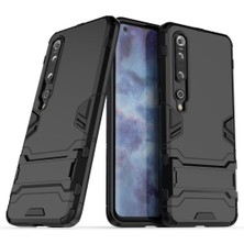 4U Sky Xiaomi Mi 10 Pro-Black Için Kickstand ile Cool Guard Hibrid Pc+Tpu Mobil Kılıf (Yurt Dışından)