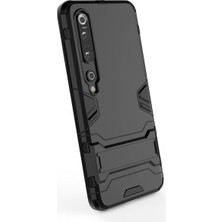 4U Sky Xiaomi Mi 10 Pro-Black Için Kickstand ile Cool Guard Hibrid Pc+Tpu Mobil Kılıf (Yurt Dışından)