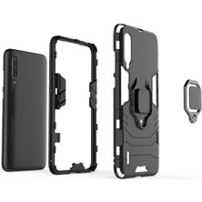 4U Sky Serin Koruma Halka Tutucu Kickstand Plastik Tpu Combo Kılıf Xiaomi Mi 9 Lite/ Mi Cc9/ Mi Cc9 Meitu Edition-Black (Yurt Dışından)