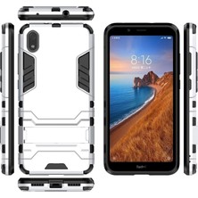 4U Sky Xiaomi Redmi 7A-SILVER Için Kickstand ile Plastik+Tpu Hibrit Telefon Kabuğu (Yurt Dışından)